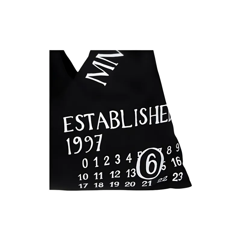 MM6 Maison Margiela Calfskin Handbag Mini Women's Black-4