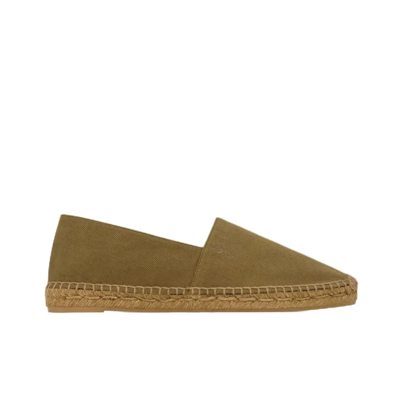 SAINT LAURENT Gabardine Espadrilles Men's Green-1
