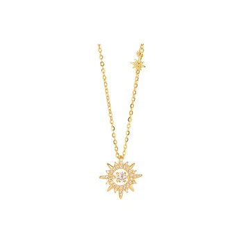 Heart Grass S925 Silver Necklaces Women's