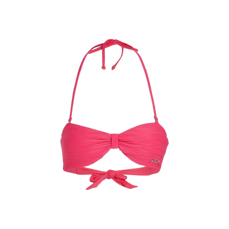 KARL LAGERFELD / Karl Lagerfeld Jeans Ribbed Bandeau Bikini Top-0