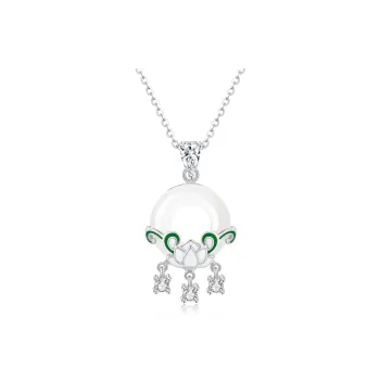 Lao Feng Xiang Natural Chalcedony Necklaces Women's
