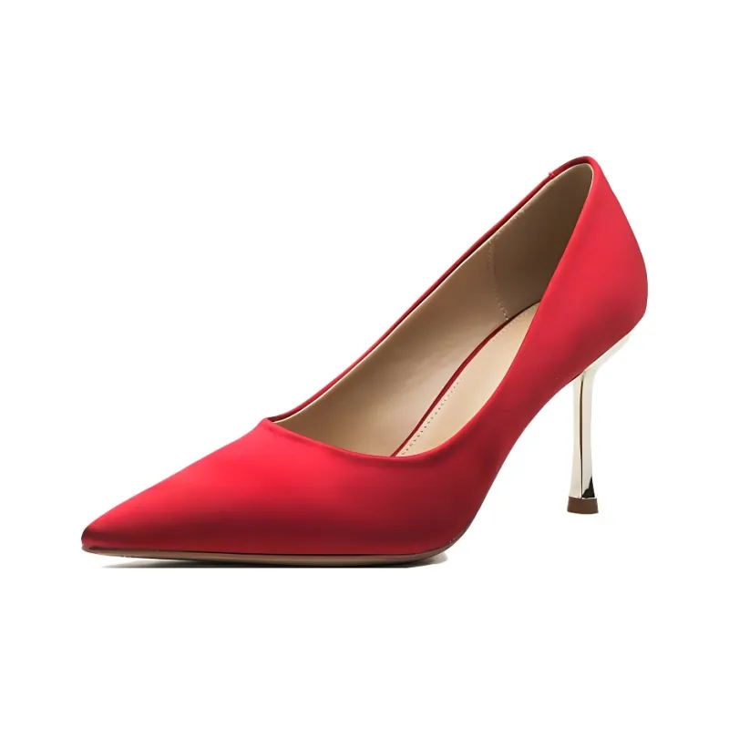 GOSO Slim Heel High Heels 7CM Women's Red-12