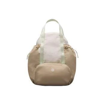 Lululemon Nylon Portable One Shoulder Crossbody Fanny Pack Backpack Women's White Opal/Sea Green/Coral Blue Green