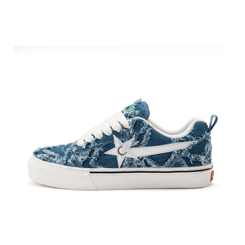 PES PANDA Lightning Storm Anti Slip And Wear Resistant Height Increasing Low Top Skateboard Shoes Unisex-12