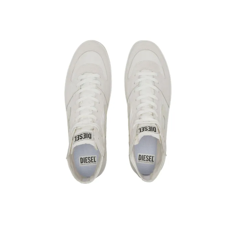 DIESEL S Leroji D 1 High Top Skateboard Shoes Men's White-3