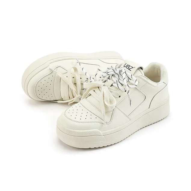 UBZ Low Top Skateboard Shoes Women's Ivory White-2