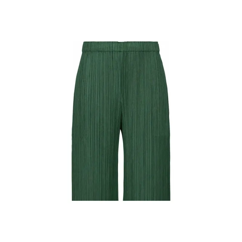 PLEATS PLEASE ISSEY MIYAKE FW22 Casual Pants Women's Green-3