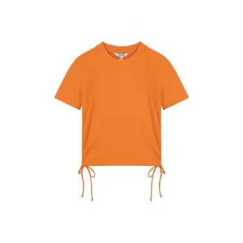 E.land Crop Tops Women's Orange