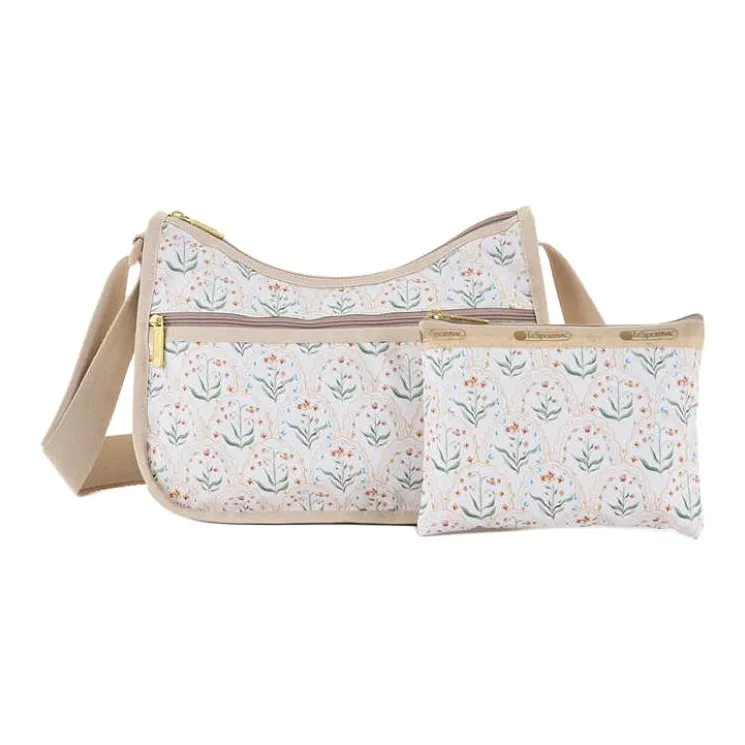 LeSportsac Fabric Shoulder Bag Medium Size Women's Beige-0