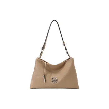 Why Cow Leather Shoulder Bag Medium Size Women's Chestnut Brown