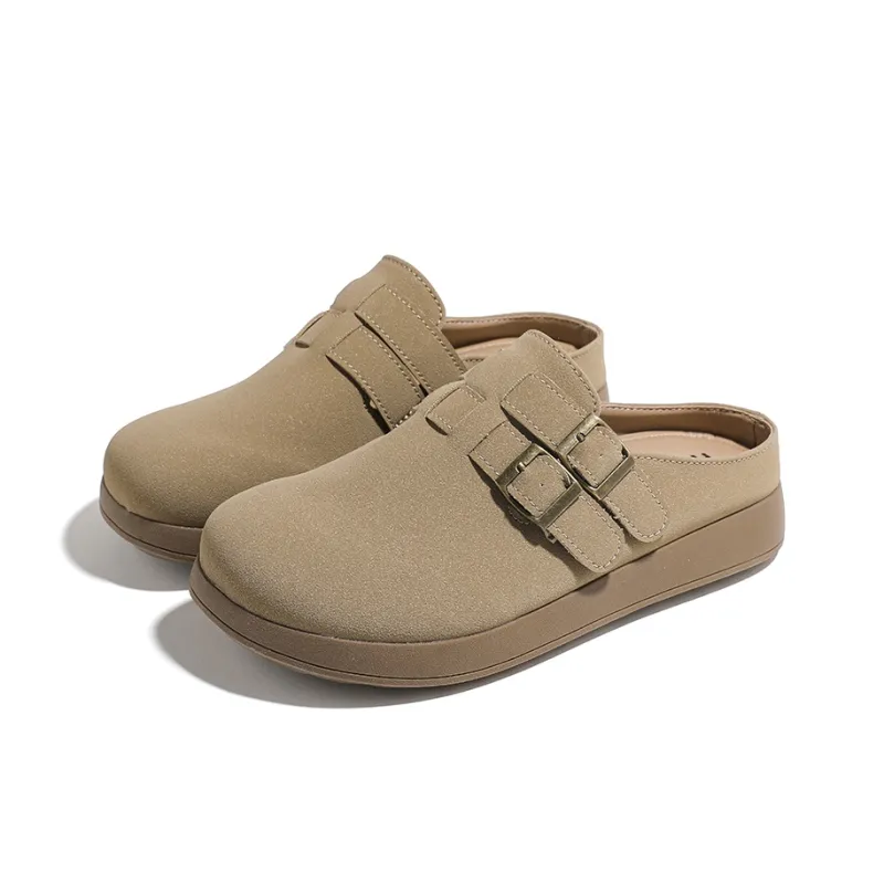 HUANQIU Abrasion Resistant Quiet Closed Toe Slippers Women's Chestnut-2