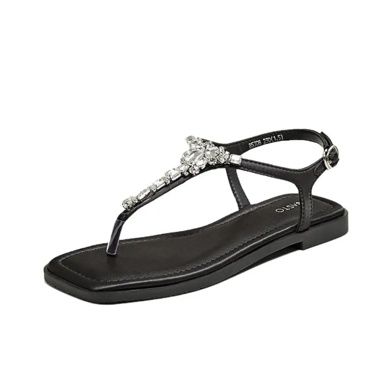 BASTO One Strap Sandals 1.5CM Women's Black-0