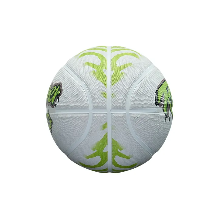 RIGORER Rubber Basketball White Green Size 7 Ball Training Competition Unisex-3