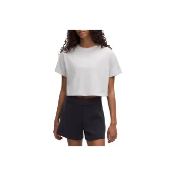 Lululemon All YoursOrganic Cotton Regular T Shirt Women's Heather Core Super Light Gray Heathered Core Ultra Light Grey