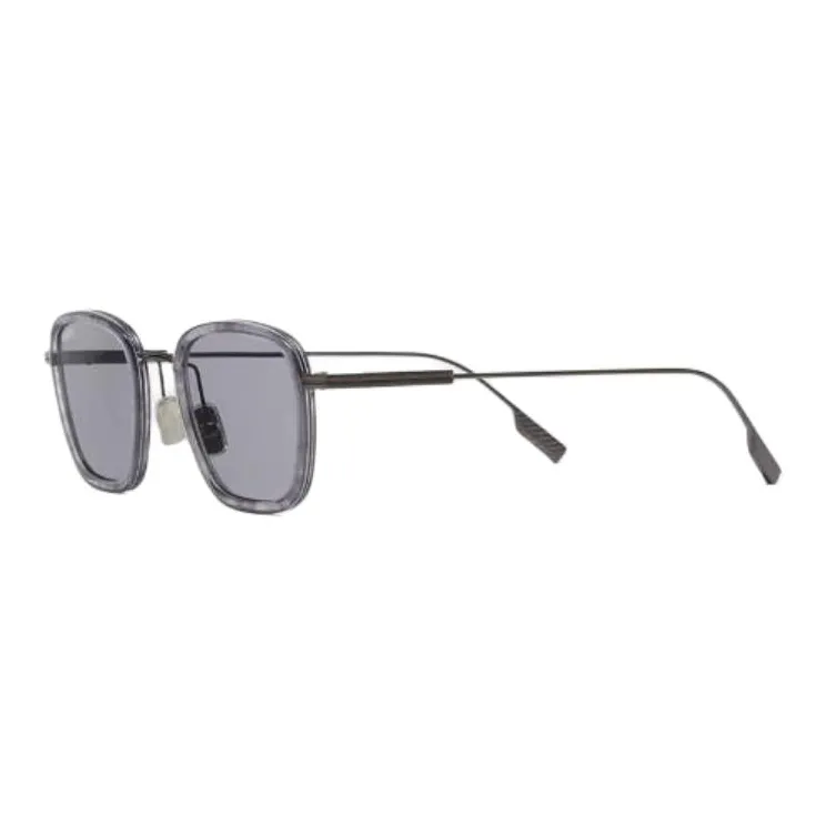Zegna Acetate Square Sunglasses Unisex Gray-0