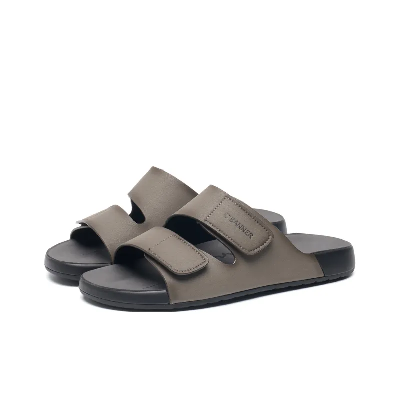 C°BANNER Quiet Slide Slippers Men's Gray-1
