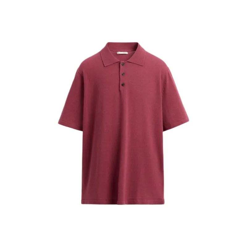 ZARA Polo Shirts Men Raspberry-0