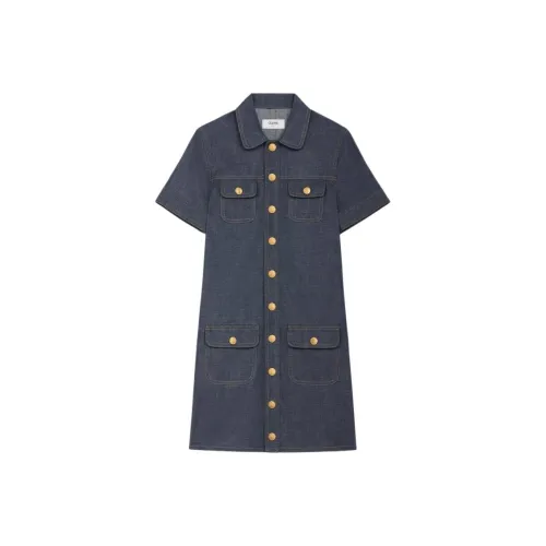celine and Short Sleeved Dress Women's Blue
