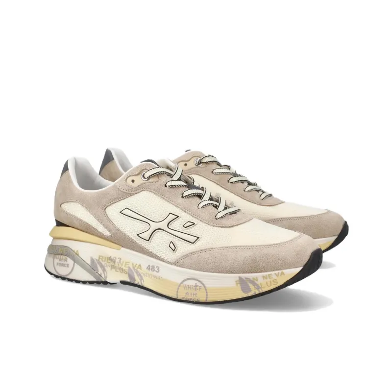 PREMIATA Moerun Slip Resistant Low Top Casual Shoes Men's Beige Umber-3