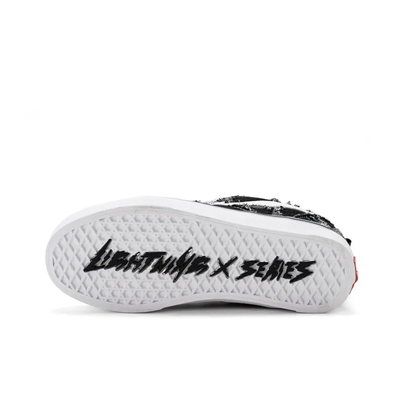 PES PANDA Lightning Storm Anti Slip And Wear Resistant Height Increasing Low Top Skateboard Shoes Unisex-26