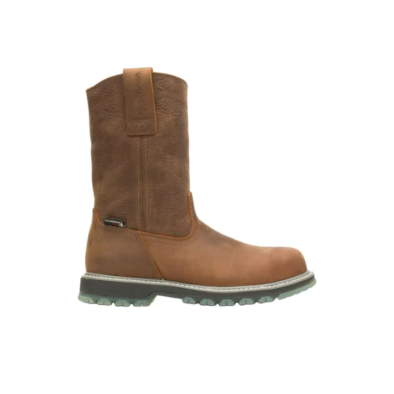 WOLVERINE Floorhand Lx Wellington Steel Toe Boots Sudan Brown-1