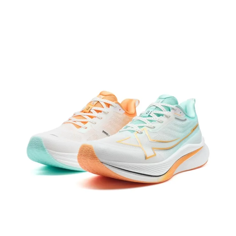 XTEP 2000km 3.0 Running Shoes Men Low Top Classic White, Tranquil Blue, Apricot Yellow-2