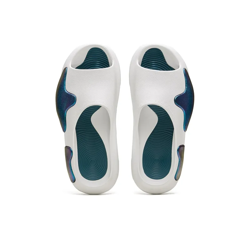 EQLZ EQUALIZER Oasis Slip Resistant Abrasion Resistant Cushioning Slide Slippers Unisex Phantom White-3
