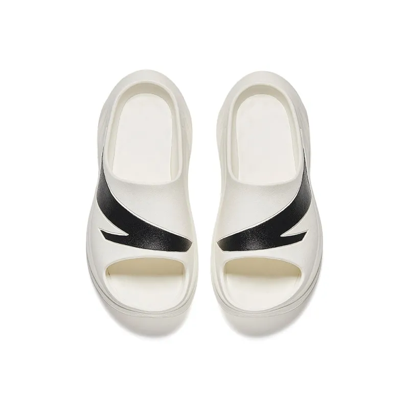 Anta Slip Resistant Slide Slippers Men's White Black-2