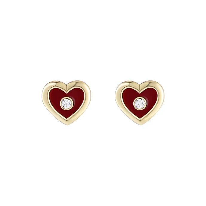SHINE Love Language Collection S925 Sterling Silver Stud With Zircon Stud Earrings Women's-0