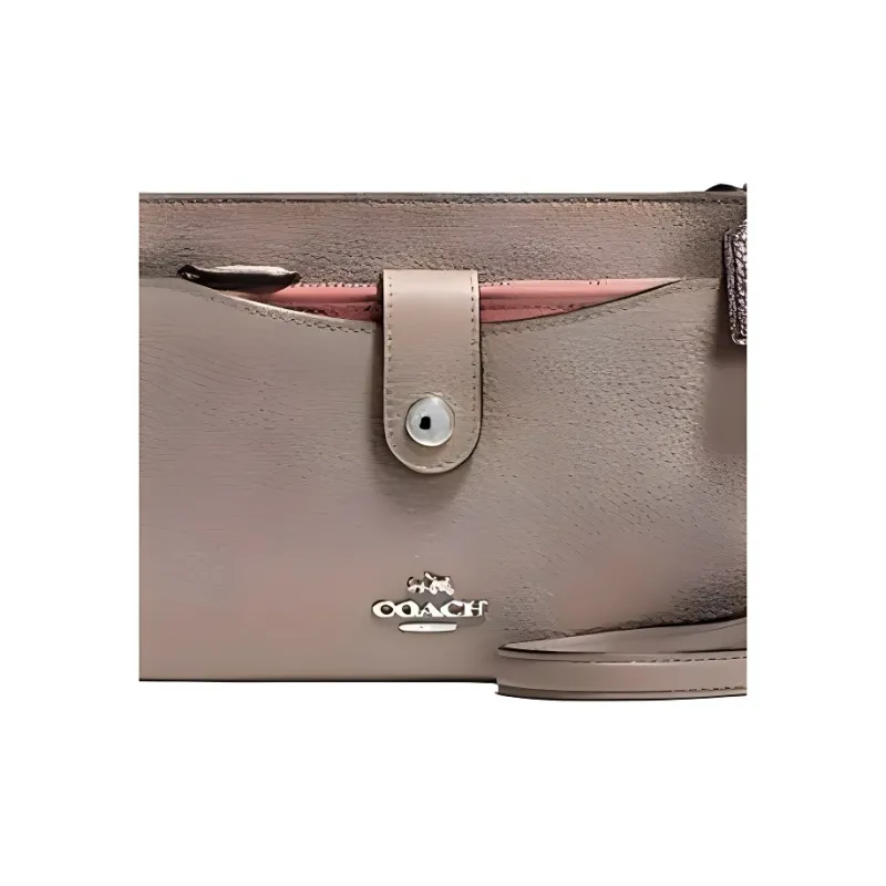 COACH Soft Leather Clutch Wallet, Cell Phone Pouch, Wallet 18 Women's Nude-4