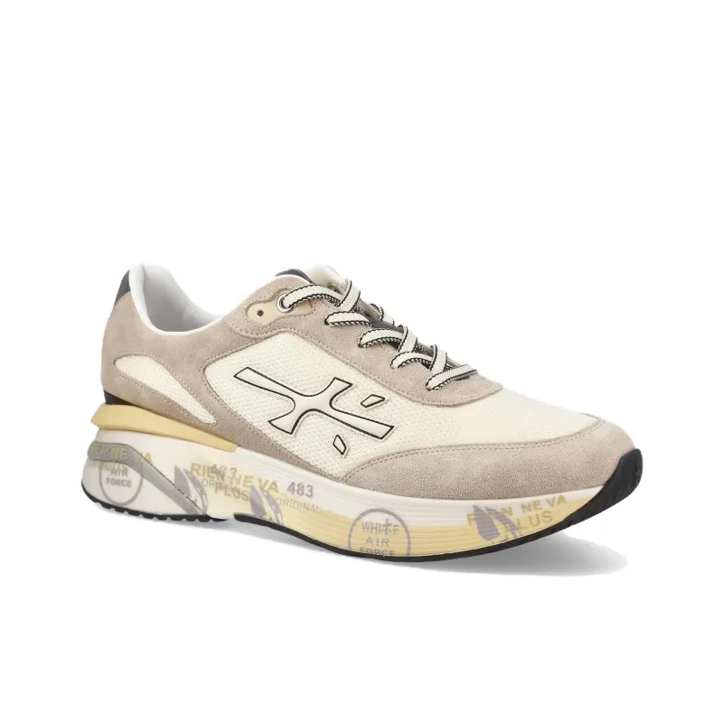 PREMIATA Moerun Slip Resistant Low Top Casual Shoes Men's Beige Umber-2