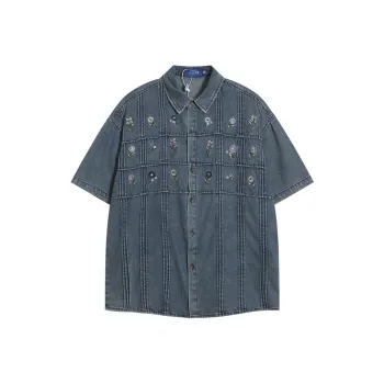 Zomuros Shirts Unisex Denim Blue