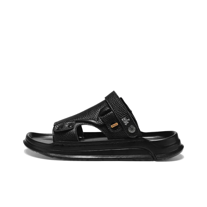 NANJIREN Beach Sandals Men Black/Beige-0