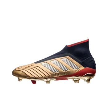 Adidas Predator 19+ FG Rubber Long Studs Anti Slip Wear Resistant Soccer Shoes Men's Gold