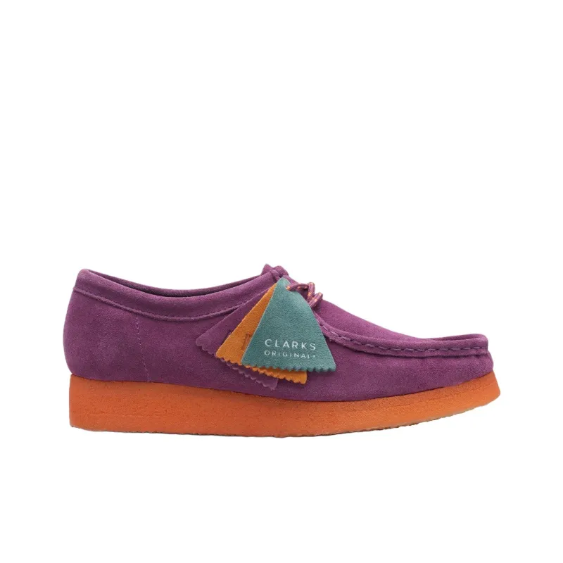 Clarks Wallabee Low Top Casual Shoes Unisex Purple-1
