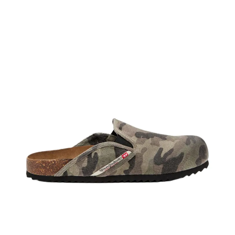 DIESEL Closed Toe Slippers 4cm Men's Green-1