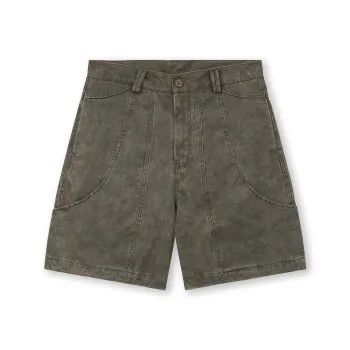 BONELESS Cargo Shorts Unisex Camouflage Yellow Green