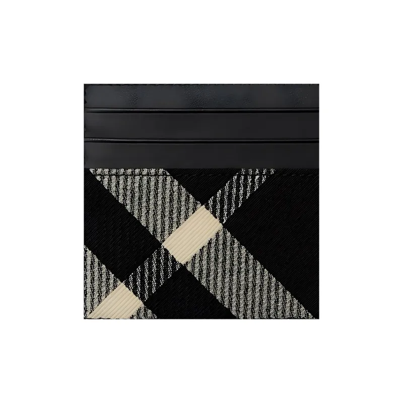 Burberry Polyester With Cotton Card Holder Tubas Men's Black & Calico-2