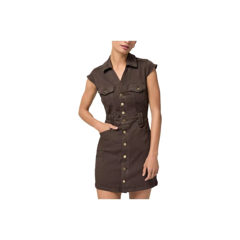 PAIGE Short Sleeved Dress Women's Brown-0