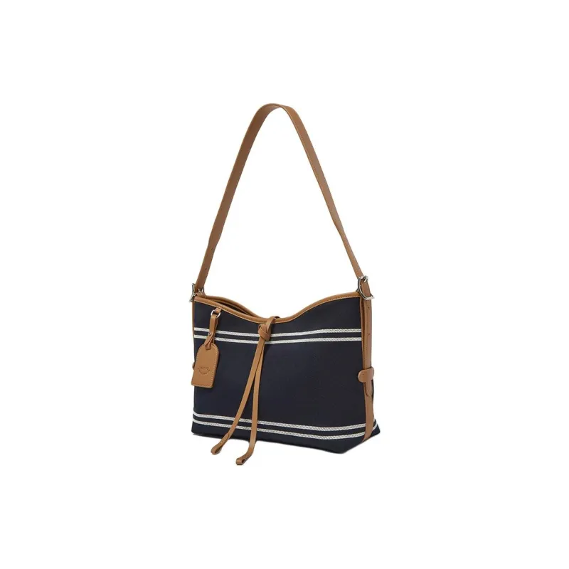 BASTO PU Tote Bag, Shoulder Bag Tubas Women's Light Blue/Brown, Dark Blue/Brown-5