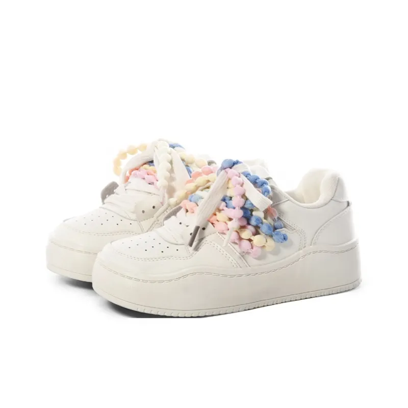 The New Age Family Low Top Skateboard Shoes Women's Beige-1