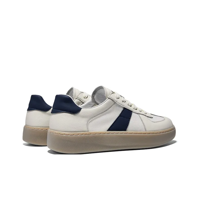 Hautton Jeans Skateboard Shoes Men's White Blue-2