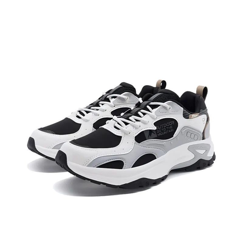 XTEP Cushioning Low-Top Casual Shoes Men's White Gray Black-2