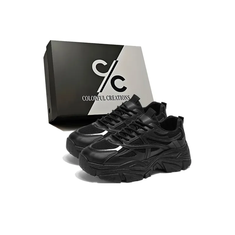 Colorful Creations Slip Resistant, Abrasion Resistant, Breathable Low Top Chunky Sneakers Men's-0
