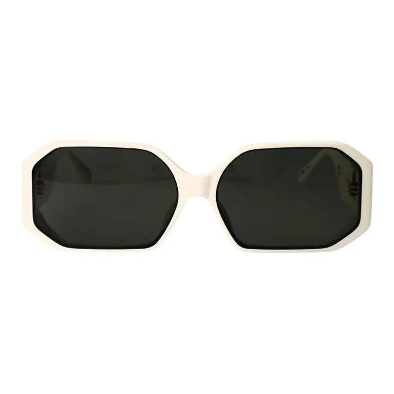 Linda Farrow Acetate Irregular Shape Sunglasses Women's White-1