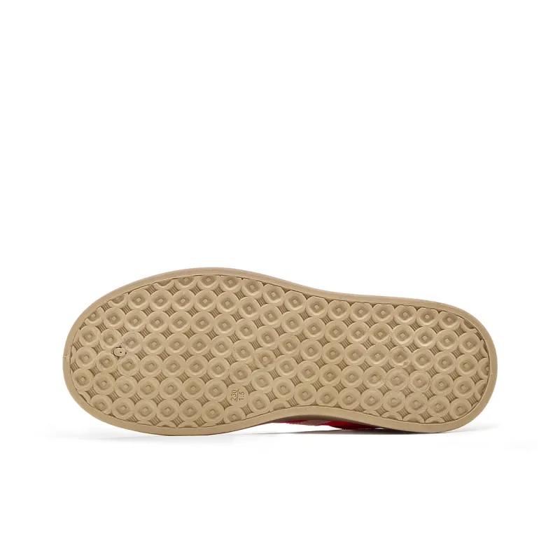 La Chapelle Anti Slip Wear Resistant Low Top Skateboard Shoes Women's Red-6
