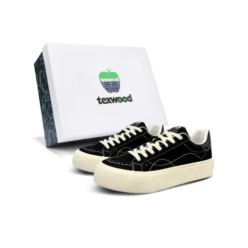 TEXWOOD Slip Resistant Balance Lightweight Support Low Top Skateboard Shoes Men's