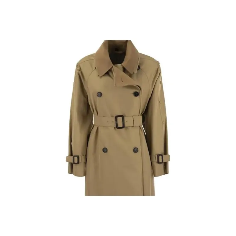 WEEKEND MaxMara Canasta Double Breasted Reversible Trench Coat-3