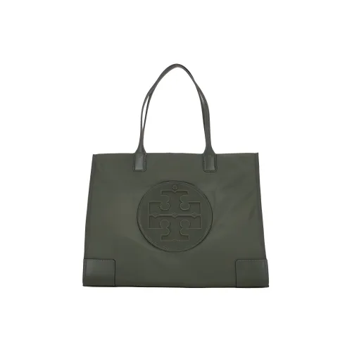 TORY BURCH Ella Fabric Artificial Leather Tote Bag Shopping Bag Handbag Women's Basil Green