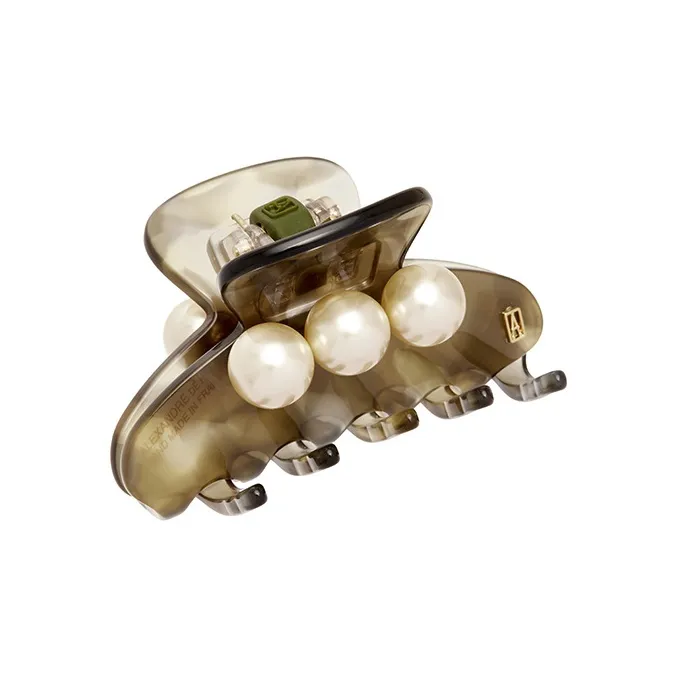 ALEXANDRE DE PARIS Camouflage Jade Bead Collection Small Size Claw Clip Women's-2